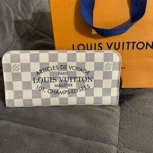 Louis Vuitton Articles de Voyage Damier Azur Portefeuille Insolite Long Wallet